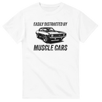 Load image into Gallery viewer, Easily Distracted by Muscle Cars Classic Car T Shirt