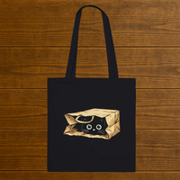 Load image into Gallery viewer, Funny Cat in Paper Bag Tote Cute Grocery Cat Reusable Bag