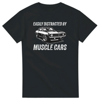 Load image into Gallery viewer, Easily Distracted by Muscle Cars Classic Car T Shirt