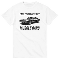Load image into Gallery viewer, Easily Distracted by Muscle Cars Classic Car T Shirt