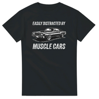 Load image into Gallery viewer, Easily Distracted by Muscle Cars Classic Car T Shirt