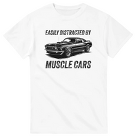 Load image into Gallery viewer, Easily Distracted by Muscle Cars Classic Car T Shirt