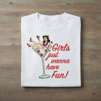 Load image into Gallery viewer, Girls Just Wanna Have Fun Retro Pinup Shirt
