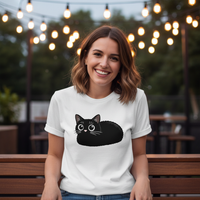 Load image into Gallery viewer, Cat Loaf T Shirt Cute Black Cat Meatloaf Pose Tee