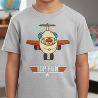 Load image into Gallery viewer, Top Fun Shirt Retro Airplane Kids Tee